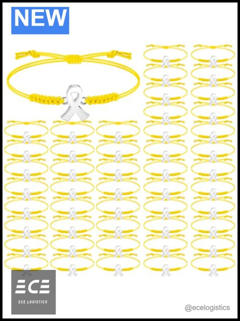 20 Pc Cancer Awareness Bracelets Adjustable Wax Rope Braided Wristbands